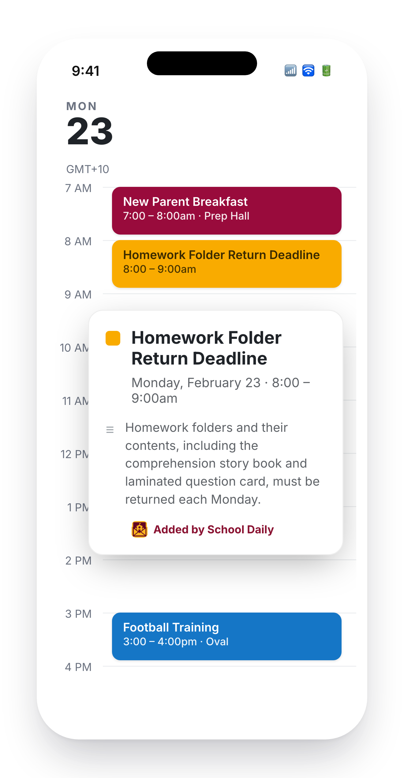 Calendar sync